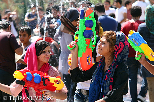 Water Guns War in Tehran